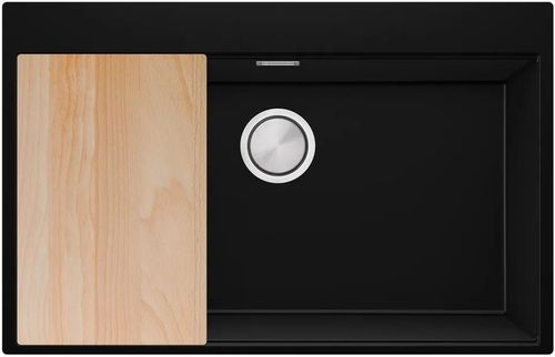 купить Мойка кухонная Primagran Oslo 80 Top Black + accesorii 530x780 MOMKC в Кишинёве 