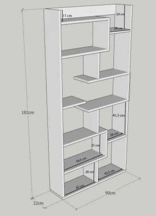 cumpără Raft de birou Trendy Kuttap, Pin 90x182x22cm, raft de carti în Chișinău 