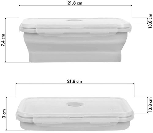 купить Контейнер для хранения пищи Nils NC4105 Folding Container/Lunch Box Grey 1200ml в Кишинёве 