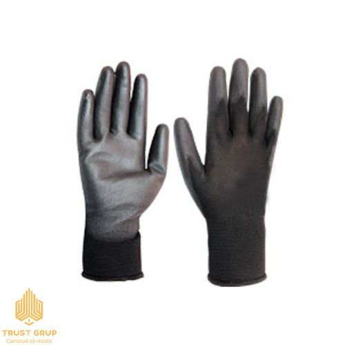 Антистатические перчатки частично проклеенные (чёрные) 