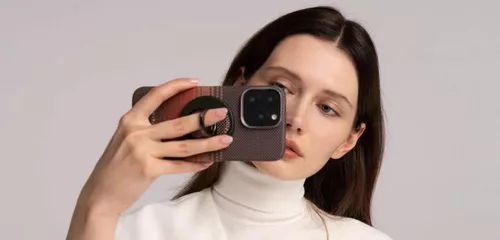 cumpără Husă pentru smartphone Pitaka Tactile Woven case for iPhone 16 Pro max Sunset ( KI1601SUM) în Chișinău 