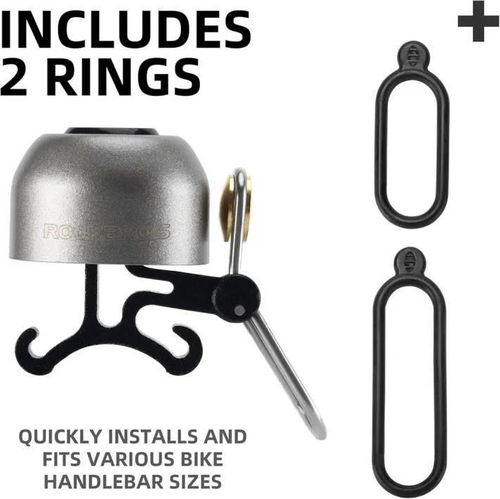 купить Аксессуар для велосипеда Rockbros 340001002 Sonerie pentru bicicleta 2024-1A, argintiu в Кишинёве 