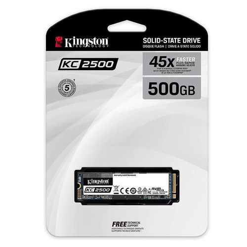 купить 500GB SSD M.2 Type 2280 PCIe NVMe 3.0 x4 Kingston KC2500 KC2500M8/500G, Read 3500MB/s, Write 2500MB/s (solid state drive intern SSD/внутрений высокоскоростной накопитель SSD) в Кишинёве 