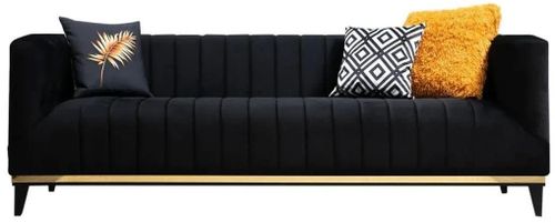 купить Диван Trendy Bellino Negru, 89x75x222cm (3 locuri) в Кишинёве 