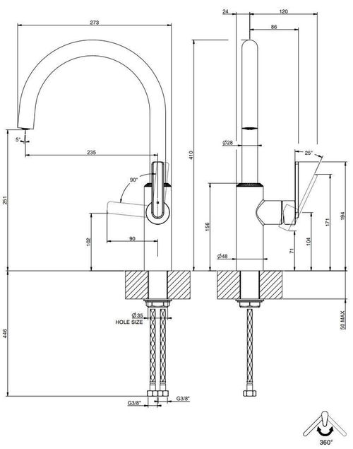 купить Смеситель кухонный Gessi 60940-031 Chrome в Кишинёве 
