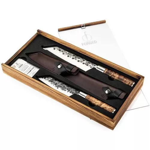 cumpără Set cuțite Forged VG10 Bunka Knife set 2 cutite cu huse din piele în Chișinău 