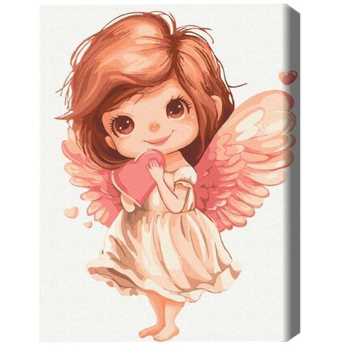 cumpără Tablou pe numere BrushMe KBS0160FC 30x40 сm (fără cutie) Îngerul finuț în Chișinău 