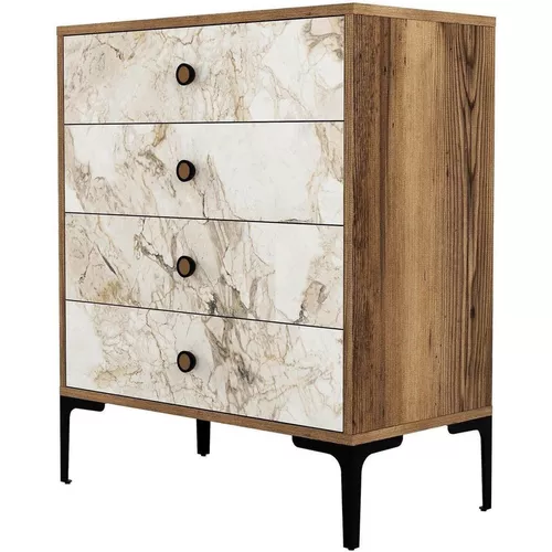 cumpără Comodă Trendy Lizbon 538-Nuc, Alb 76x90x40cm (GTR001658) în Chișinău 