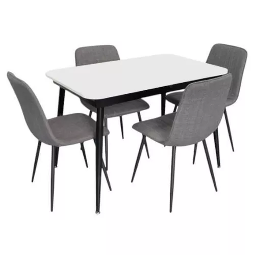 cumpără Set masă și scaune Evelin di Costacurta стол DT-531R B + 4 стула YTC-078B Bjorn-13 (Grey) în Chișinău 