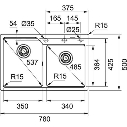 купить Мойка кухонная Franke 114.0575.054 UBG 620-78 Sahara в Кишинёве 