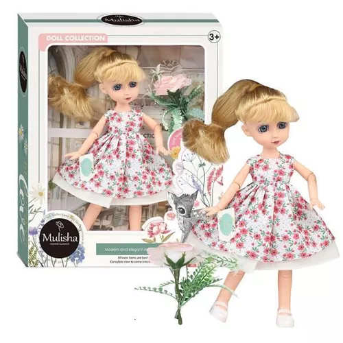 купить Кукла Essa QJ151B Păpușa Mulisha în rochie florală cu accesorii в Кишинёве 