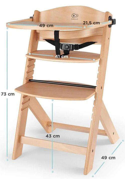 купить Стульчик для кормления KinderKraft ENOCK KKKENOCNAT0000 Nature в Кишинёве 