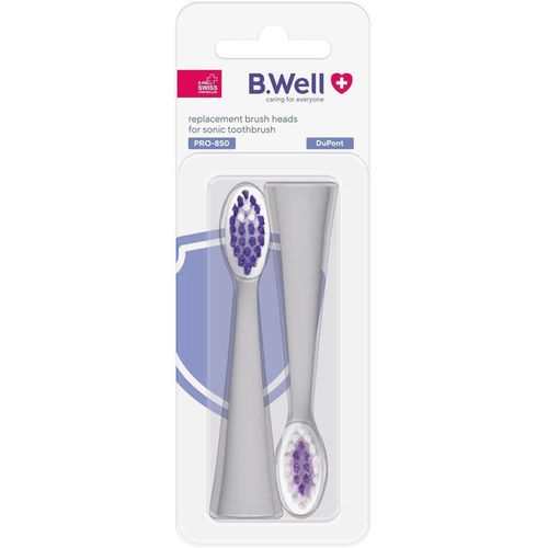 купить Сменная насадка для электрических зубных щеток B.Well Rezerva PRO-850 alba, 2buc в Кишинёве 