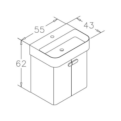 cumpără Dulap pentru lavoar Orka Orbit 55 în Chișinău 