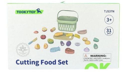 купить Игрушечная кухня и посуда Tooky Toy TJ537N Set din lemn Taiere: Legume si Fructe, 60673 в Кишинёве 