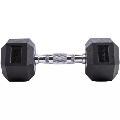 cumpără Ganteră LivePro 49878 Gantera Hex Rubber Dumbbell 2x7.5kg, LP8005/7.5/BK în Chișinău 