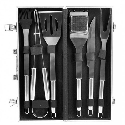 купить Товар для пикника Grill Master Ustensile Set 6 buc. cutie de aluminiu (HMP09) в Кишинёве 