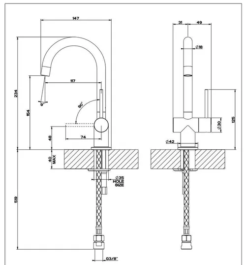 cumpără Bateria bucătărie Gessi 00915-030 Copper PVD în Chișinău 