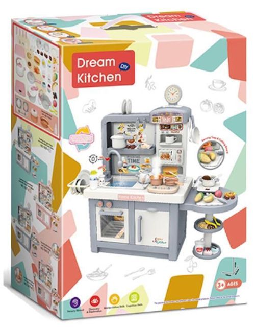 купить Игрушечная кухня и посуда Essa 100T-3 Bucătărie pentru copii, gri в Кишинёве 