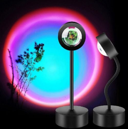 cumpără Iluminat decorativ Helmet Sunset Projection Lamp 360 Degree Rotating LED Light, Mix Color în Chișinău 