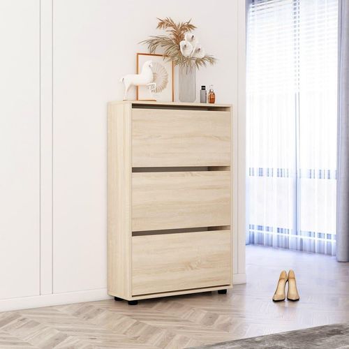 cumpără Raft pentru încălțăminte Mobildor-Lux Leo 90x27x125H cm Sonoma în Chișinău 