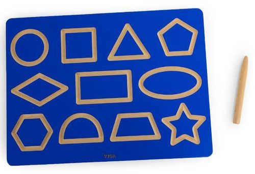 cumpără Set de creație Viga 44699 Tablă din lemn cu figuri geometrice și indicator în Chișinău 
