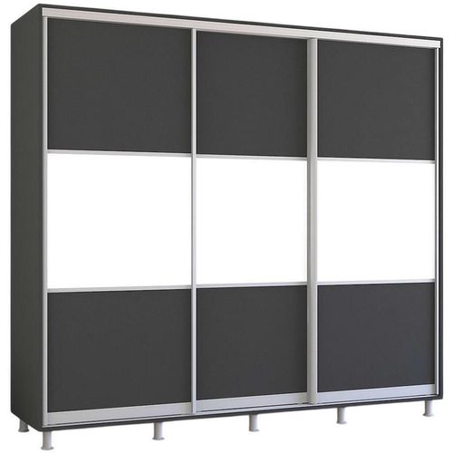 купить Шкаф Mobildor-Lux Aron uși glisante din PAL orizontal (250x60x220H cm) Anthracite в Кишинёве 