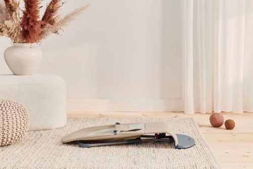 купить Детское кресло-качалка BabyBjorn 005226A Balance Soft Woven, Khaki/Beige в Кишинёве 