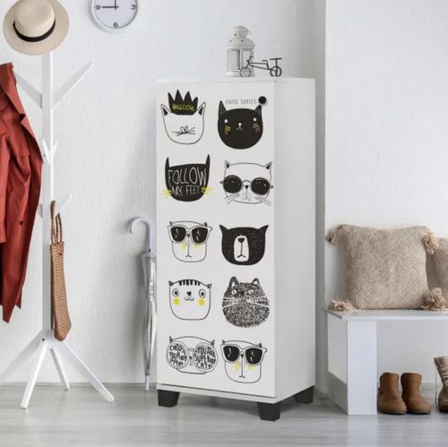 cumpără Raft pentru încălțăminte Trendy Pisicile Filinta, Albe 50x127x38cm în Chișinău 