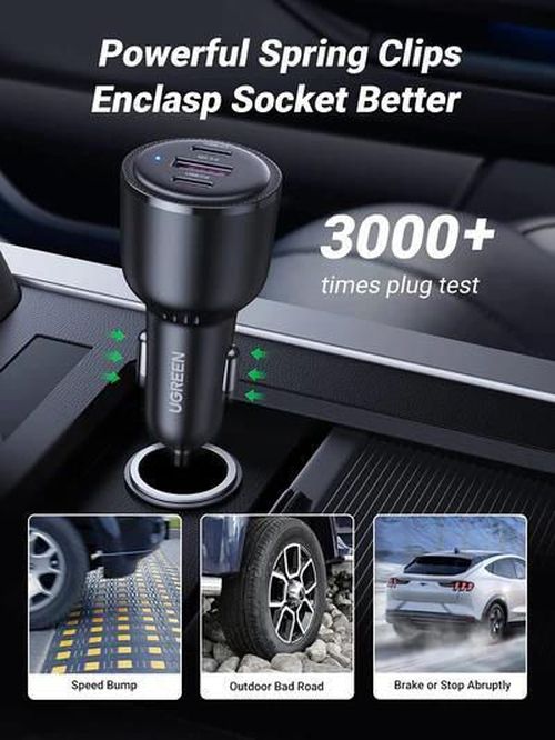 cumpără Încărcător pentru automobil Ugreen 20467 2*Type-C + 1*USB-A Aluminum 3A 69W, Grey în Chișinău 