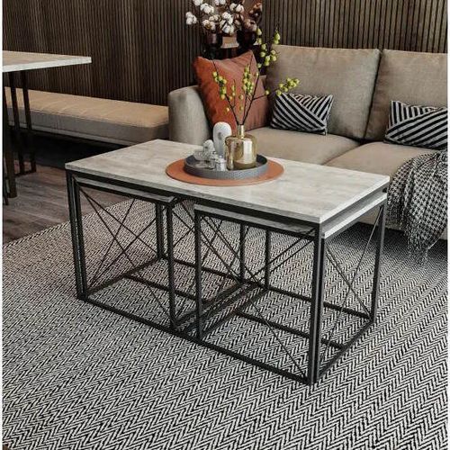 cumpără Măsuţă cafea Trendy Defne, Gri deschis, set în Chișinău 