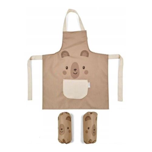 купить Набор для творчества Albero Mio Фартук водонепр + рукава Teddy bear 60x50cm в Кишинёве 