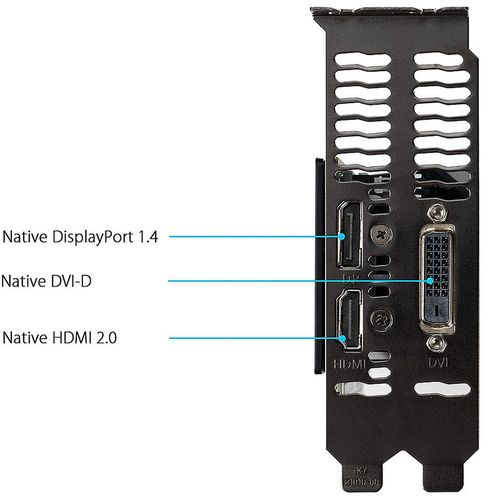 купить Видеокарта ASUS GTX1650-O4G-LP-BRK, GeForce GTX1650 4GB GDDR5, 128-bit, GPU/Mem clock 1740/8002MHz, PCI-Express 3.0, DVI/HDMI/Display Port (placa video/видеокарта) в Кишинёве 