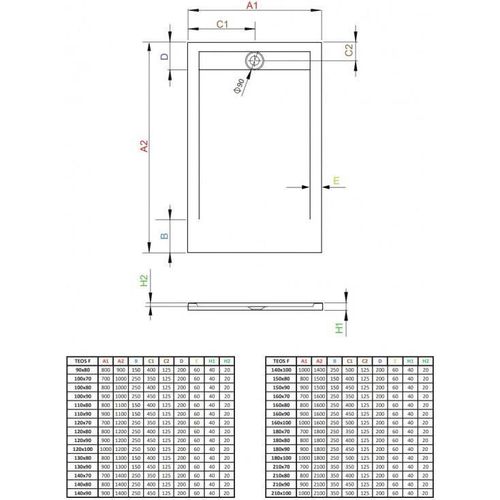 купить Душевой поддон Radaway Teos F (HTF10090-04) в Кишинёве 