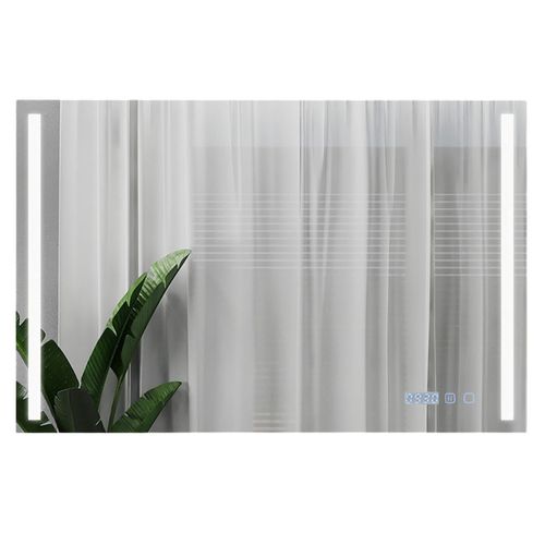 купить Зеркало для ванной Bayro Sigma 1200x800 LED touch c подогревом, часами и термометром в Кишинёве 