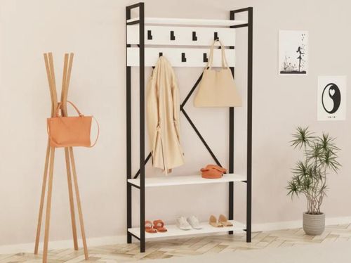 cumpără Mobilă pentru antreu Trendy Alfa Alb, 90x180x34cm (GTR001411) în Chișinău 