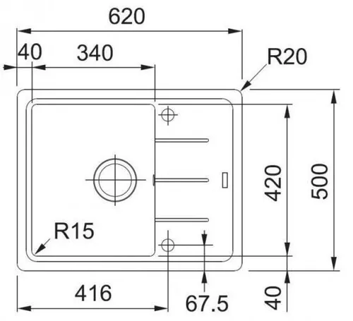 cumpără Chiuvetă bucătărie Franke 114.0661.557 Fragranite BFG 611-62 Negru VN în Chișinău 