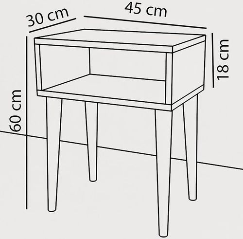 купить Тумба Remaks Retro Nightstand Walnut в Кишинёве 