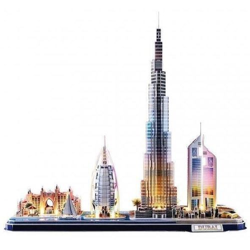 купить Конструктор Cubik Fun L523h 3D Puzzle Dubai cu iluminare LED, 182 elemente в Кишинёве 