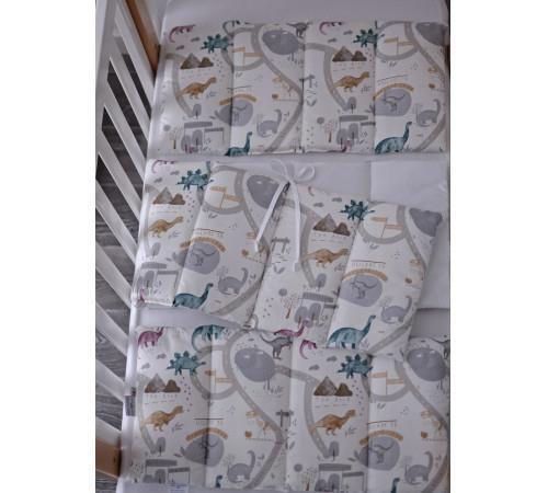 купить Бортик для кроватки Veres 154.01.18 бампер на 3 стороны динозавры на дорогах в Кишинёве 