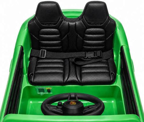 cumpără Mașină electrică pentru copii Kids car DK-PM666_Green Porsche Macan Turbo EV, 12V10AH, scaune din piele în Chișinău 