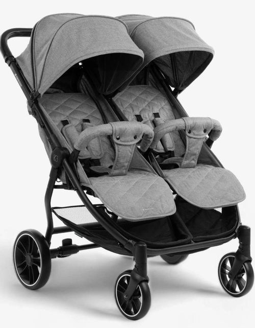 купить Детская коляска Kikka Boo 31001040011 Happy 2 Light Grey, pentru gemeni в Кишинёве 