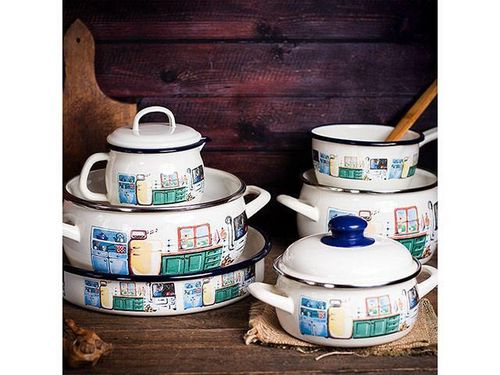 cumpără Cratiță Metalac 51681 эмалированная SweetHome 24cm, 5l, крышка металл în Chișinău 