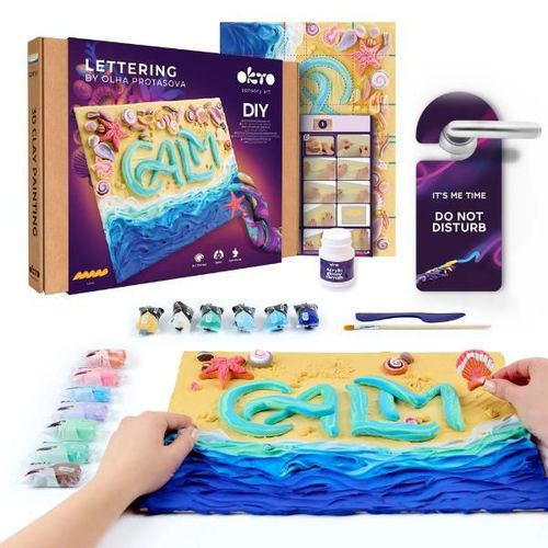 купить Набор для творчества Okto 10052 Tablou 3D cu plastilină aerată Air Clay 30x40сm: CALM в Кишинёве 