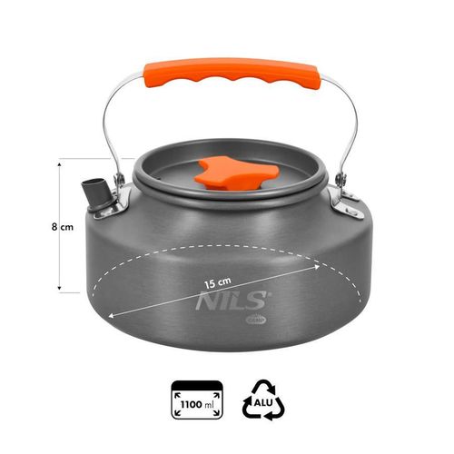 купить Посуда походная Nils NC17118 Ceainic de călătorie cu capac 1.1L в Кишинёве 