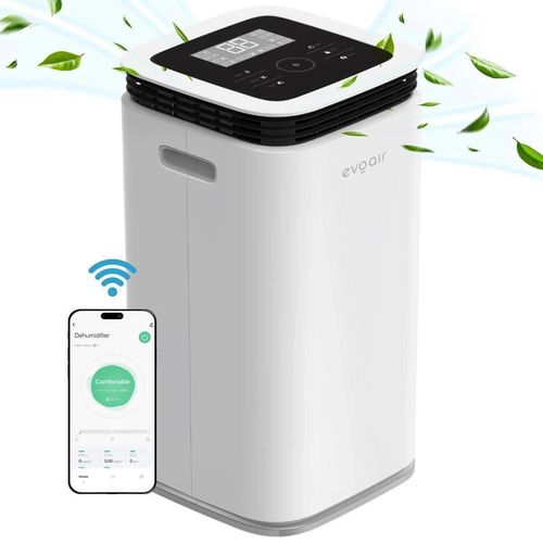 купить Осушитель воздуха EvoAir FlexiDry 22 Smart, 22 л/24 ч, датчик влажности, функция ионизации в Кишинёве 