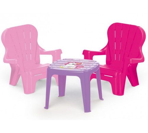 Столик и два стульчика Dolu Pink 