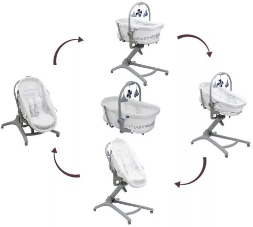 купить Колыбель Chicco 8707614 Baby Hug Pro, 5in1, White Cream, 0+ luni в Кишинёве 