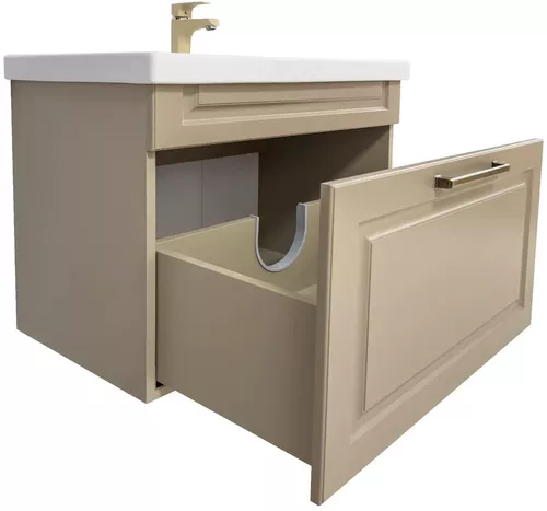 cumpără Dulap pentru lavoar Mashtab 11870 Marbella cu 1 sertar 80cm Bej Mat în Chișinău 