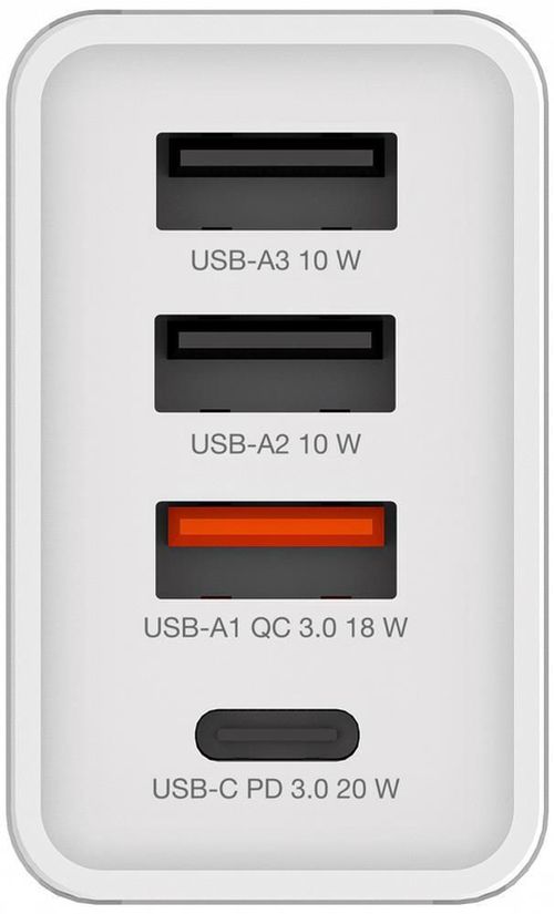 купить Зарядное устройство сетевое Verbatim VER_49701 USB Charger 30W, 4 Port, White в Кишинёве 